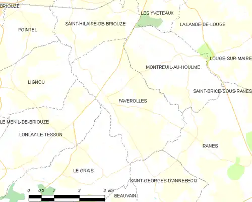 Detailkaart van de gemeente