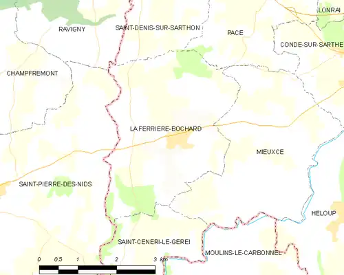 Detailkaart van de gemeente