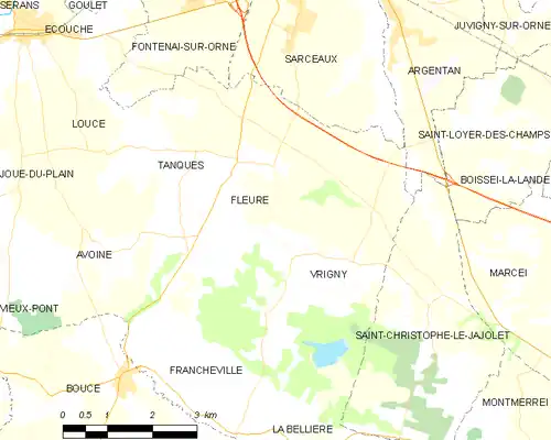 Detailkaart van de gemeente