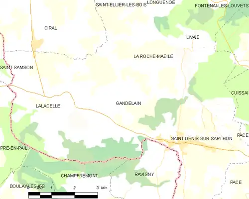 Detailkaart van de gemeente