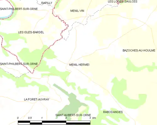 Detailkaart van de gemeente