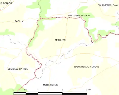 Detailkaart van de gemeente