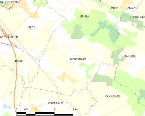 Detailkaart van de gemeente