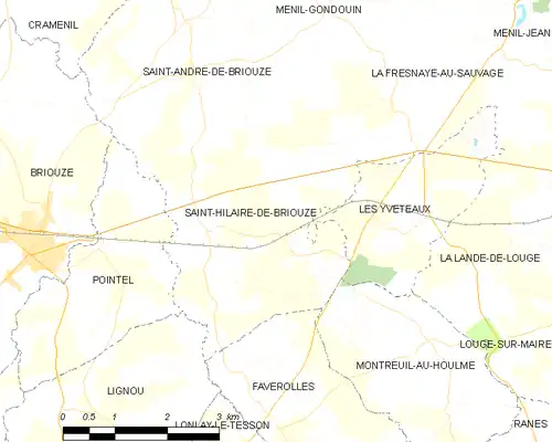 Detailkaart van de gemeente