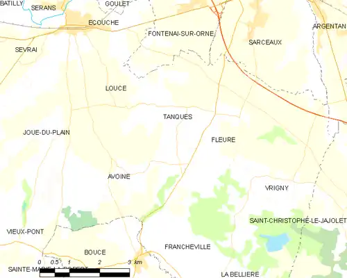 Detailkaart van de gemeente