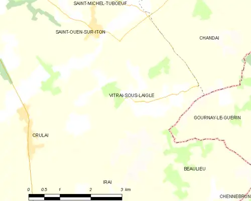 Detailkaart van de gemeente