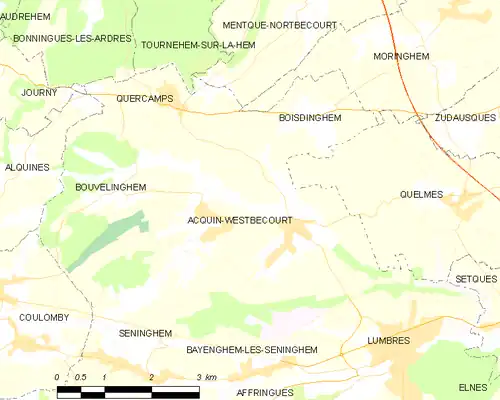 Detailkaart van de gemeente