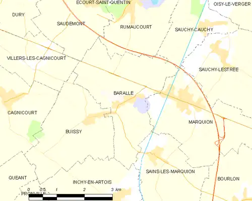 Detailkaart van de gemeente