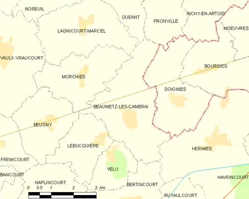 Detailkaart van de gemeente