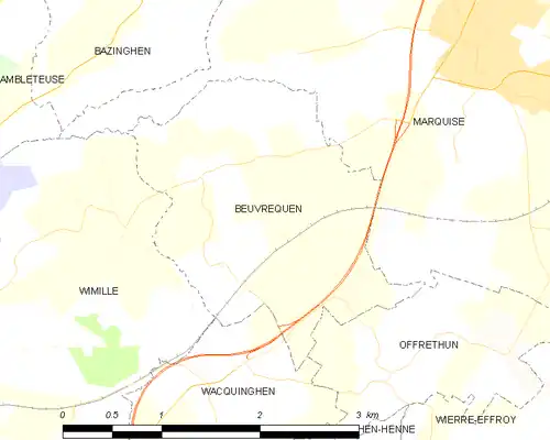 Detailkaart van de gemeente