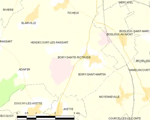 Detailkaart van de gemeente