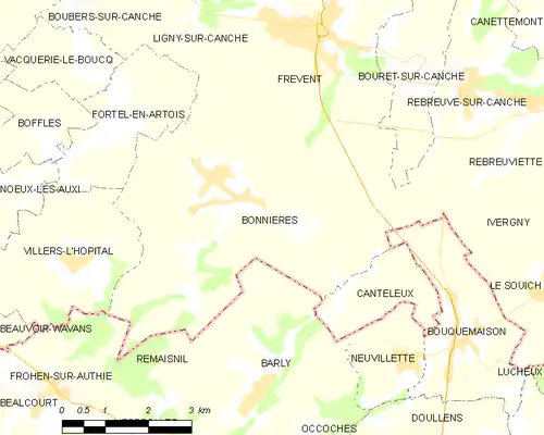 Detailkaart van de gemeente