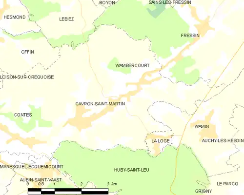 Detailkaart van de gemeente