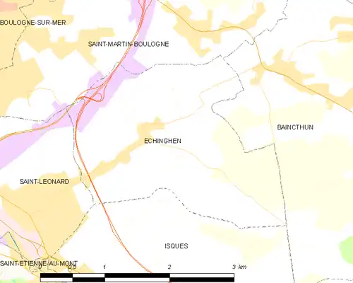 Detailkaart van de gemeente