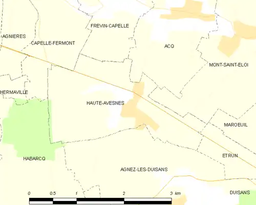 Detailkaart van de gemeente