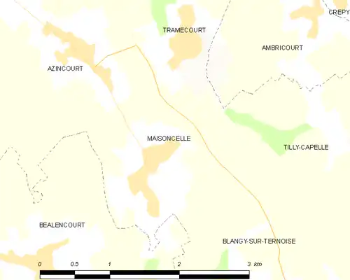 Detailkaart van de gemeente