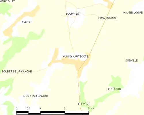 Detailkaart van de gemeente