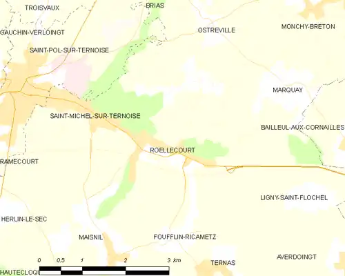 Detailkaart van de gemeente