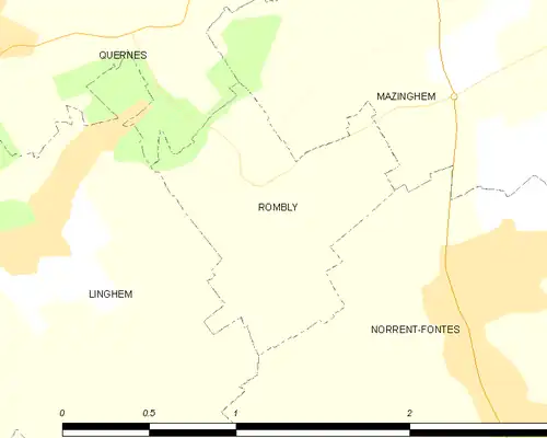 Detailkaart van de gemeente