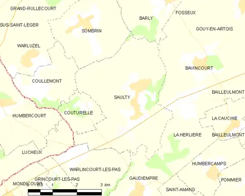 Detailkaart van de gemeente