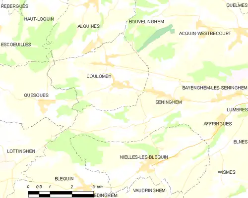 Detailkaart van de gemeente