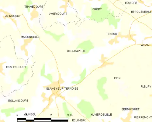 Detailkaart van de gemeente