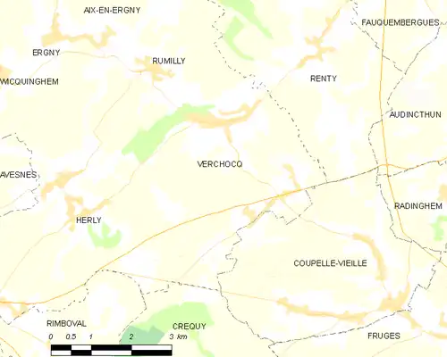 Detailkaart van de gemeente