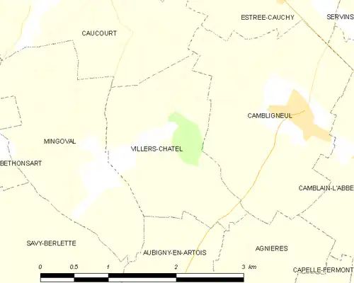 Detailkaart van de gemeente