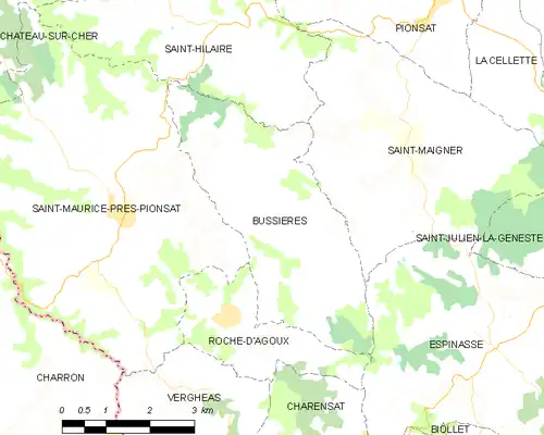 Detailkaart van de gemeente