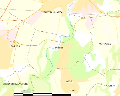 Detailkaart van de gemeente