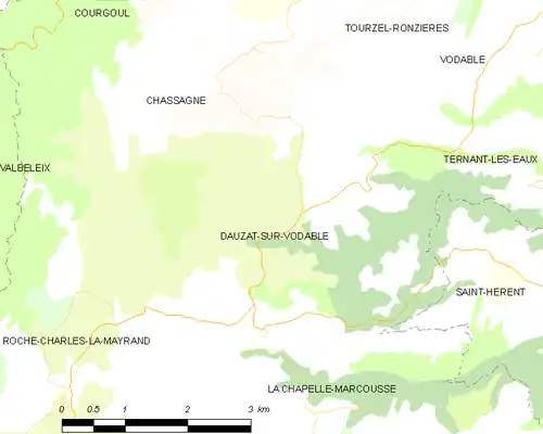 Detailkaart van de gemeente