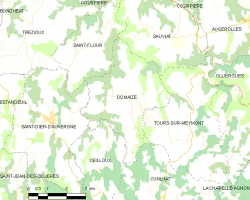 Detailkaart van de gemeente