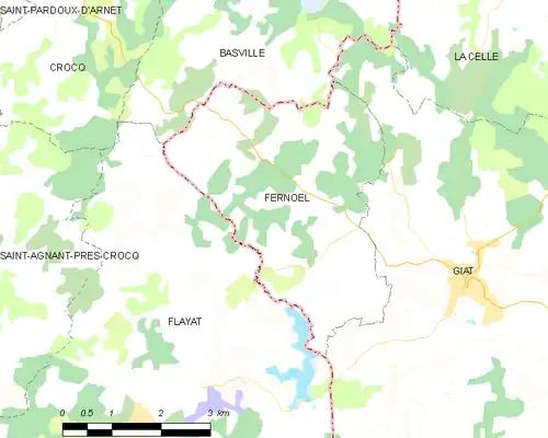 Detailkaart van de gemeente