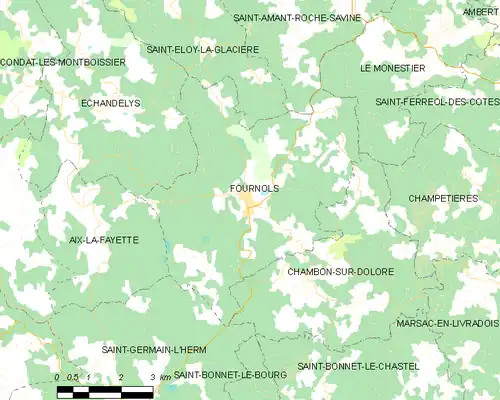 Detailkaart van de gemeente