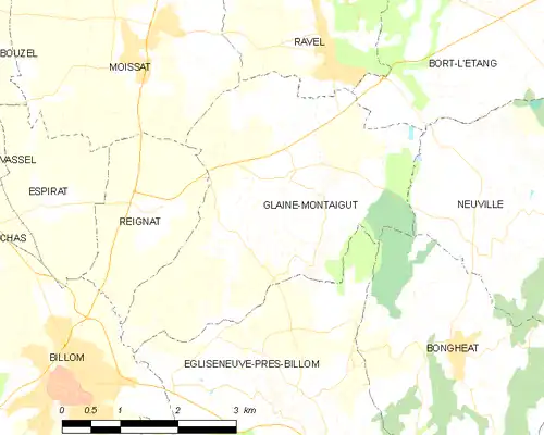 Detailkaart van de gemeente