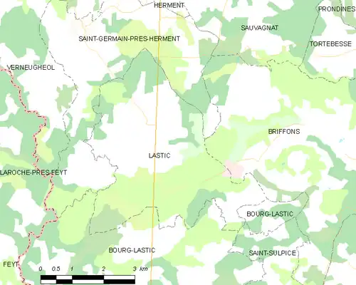 Detailkaart van de gemeente