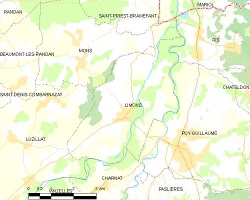 Detailkaart van de gemeente