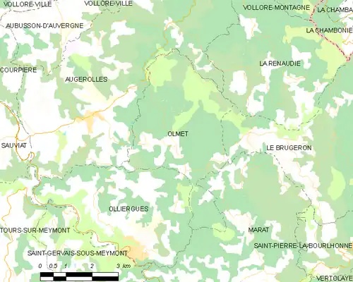 Detailkaart van de gemeente