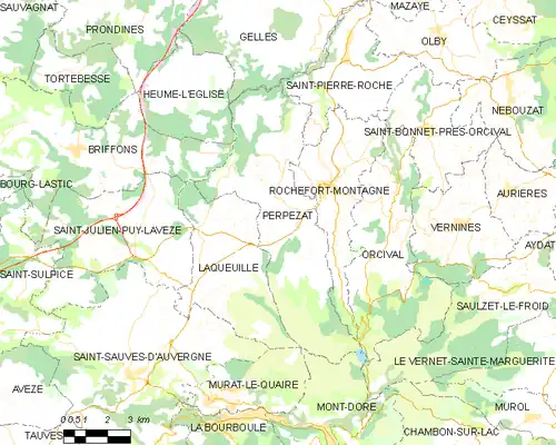 Detailkaart van de gemeente