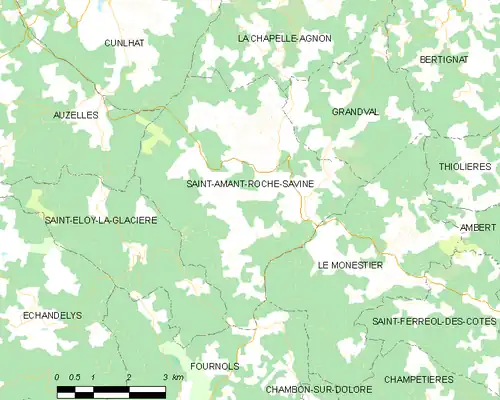 Detailkaart van de gemeente