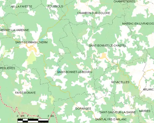 Detailkaart van de gemeente