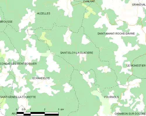 Detailkaart van de gemeente