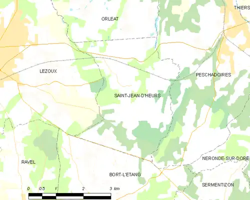 Detailkaart van de gemeente