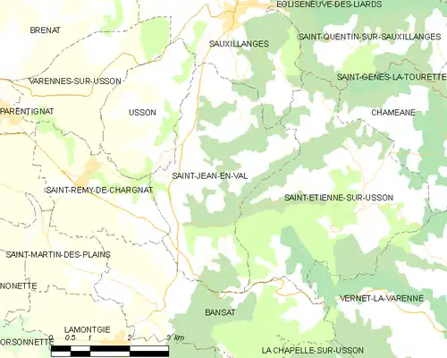 Detailkaart van de gemeente