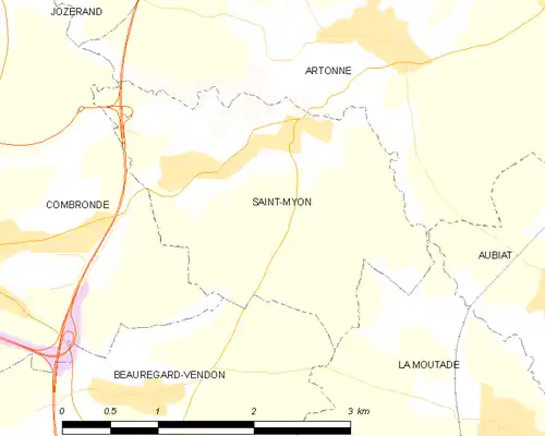 Detailkaart van de gemeente