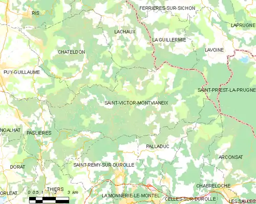 Detailkaart van de gemeente