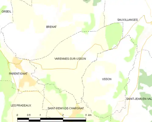 Detailkaart van de gemeente