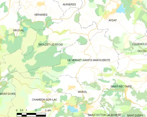 Detailkaart van de gemeente