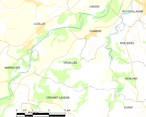 Detailkaart van de gemeente