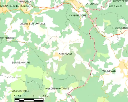 Detailkaart van de gemeente